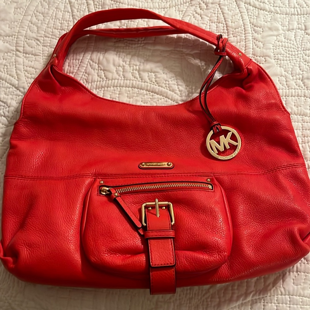 Red Michael Kors MK purse. Like New